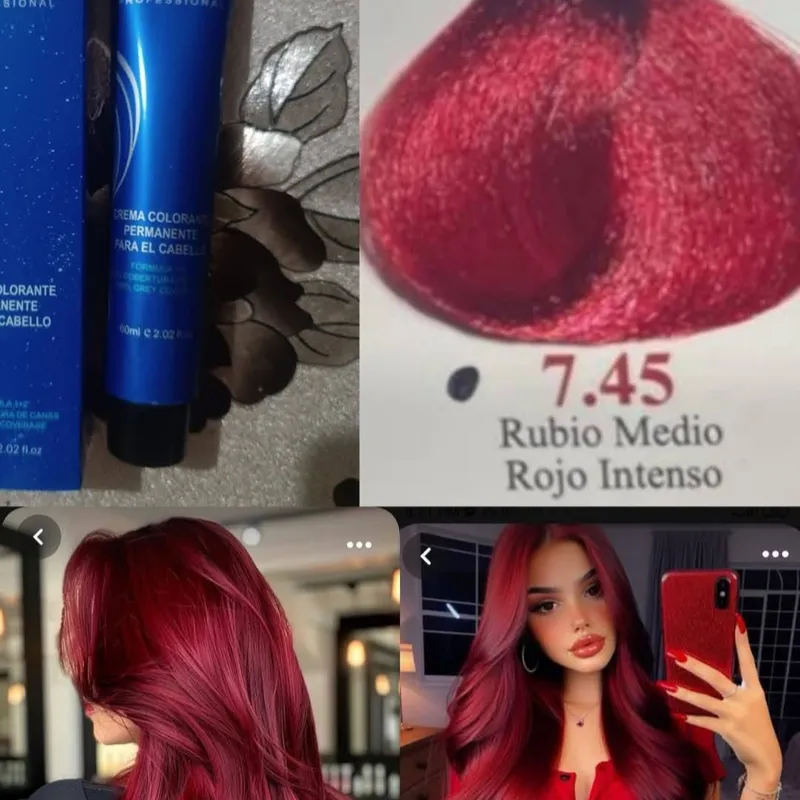 Tinte Oggy 7.45 rubio medio rojo intenso