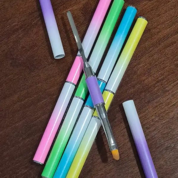 Pincel kalanzi con tapa, para poligel y gel de construcción.
