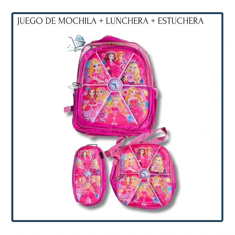 Juego de Mochila + Lunchera + Estuchera