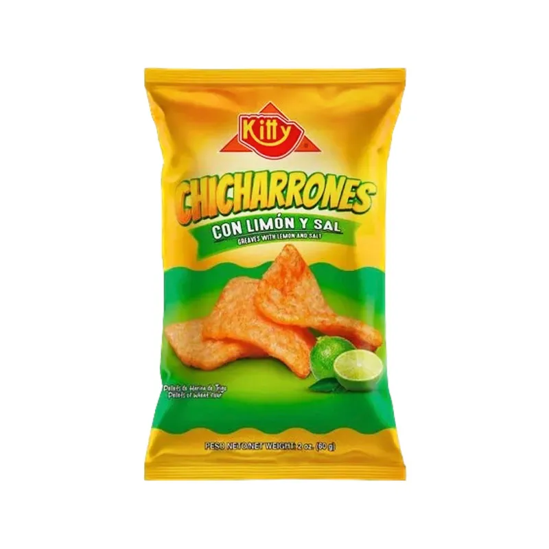 Chicharrones Kitty con limón y sal