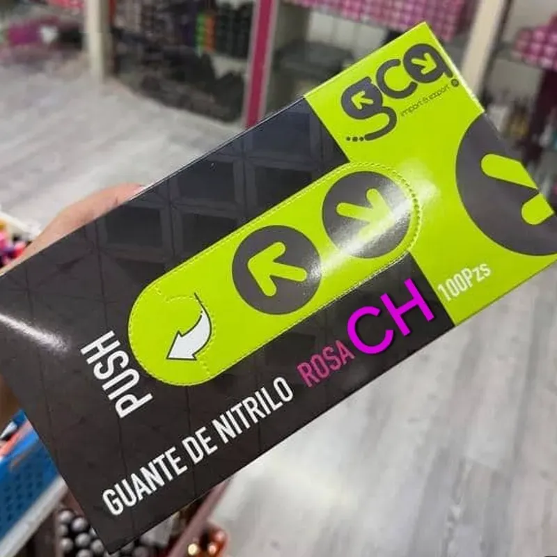 Caja de Guantes de Nitrilo (anti_alérgicos) talla S Rosa