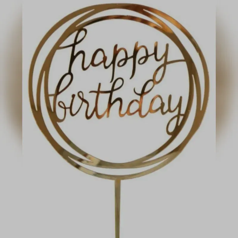 Toppers de Happy Birthday (acrílico)