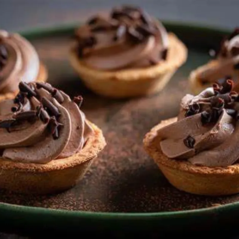 Tartaleta con crema chocolate