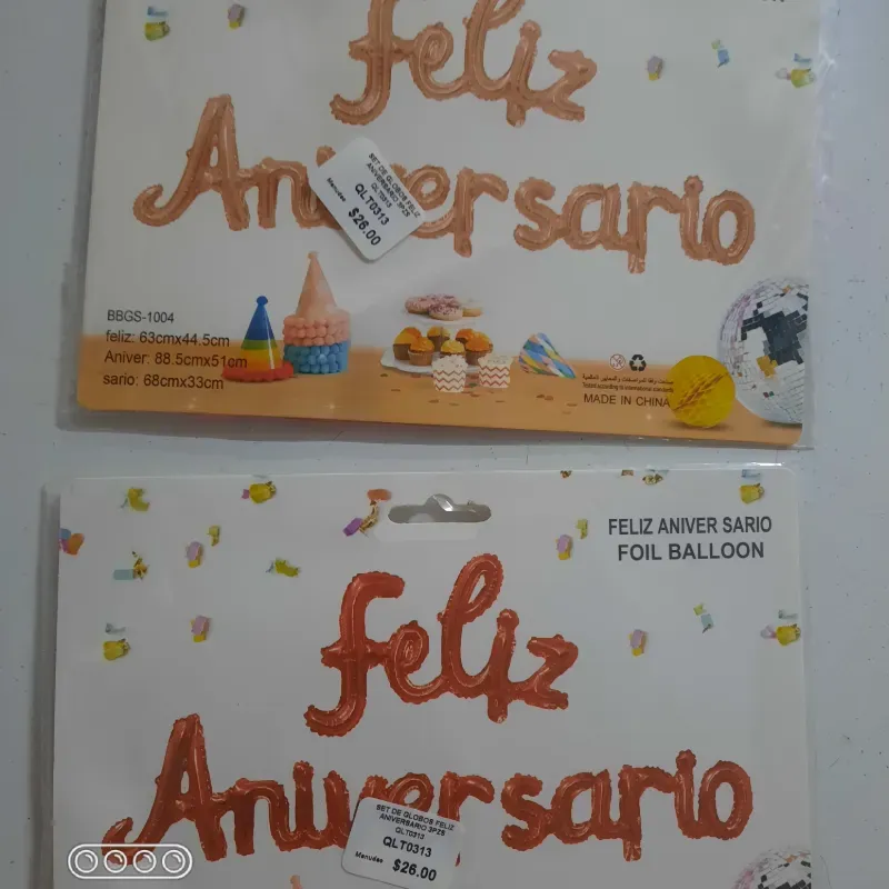 cartel inflable Feliz Aniversario