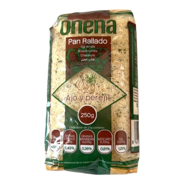 Pan Rallado Con Ajo y Perejil 250gr