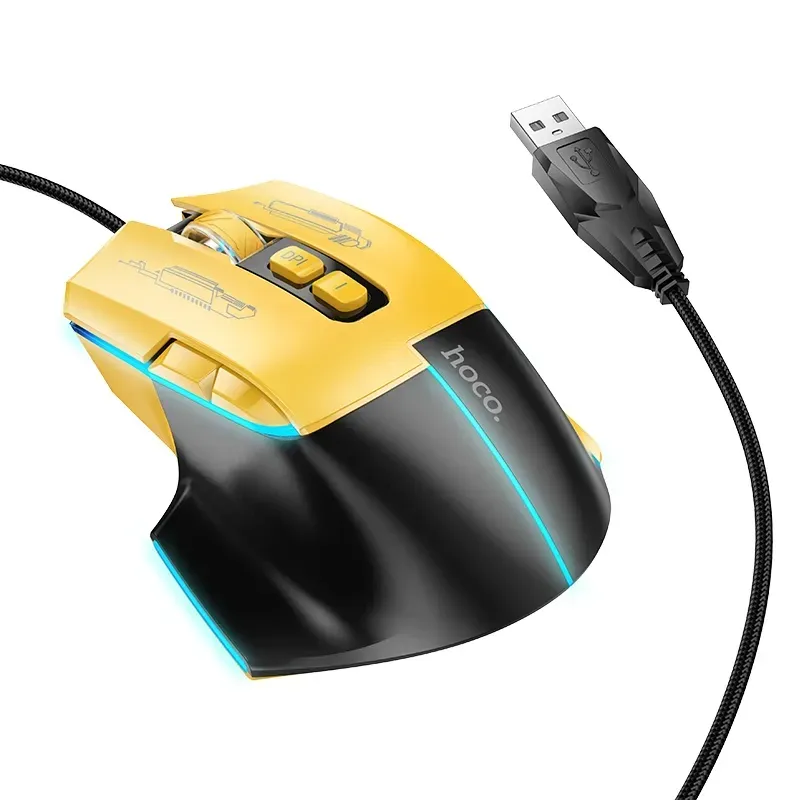 Hoco – Mouse Gamer con Cable GM31  Iluminado | 7 Botones
