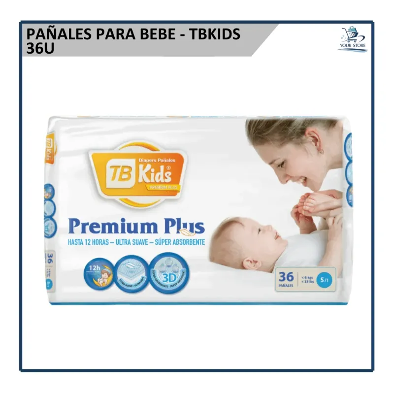 Pañales para Bebé Talla S - TBKids (36u)