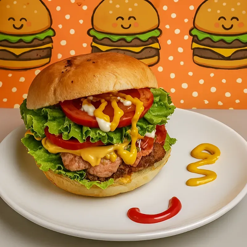 Hamburguesa de de cerdo y queso tentación