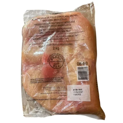 Pechuga de pollo, sin piel, sin hueso, sin filetillo