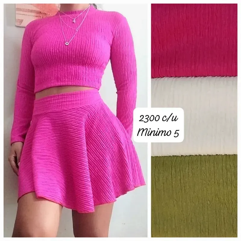 Juego de saya mangas largas