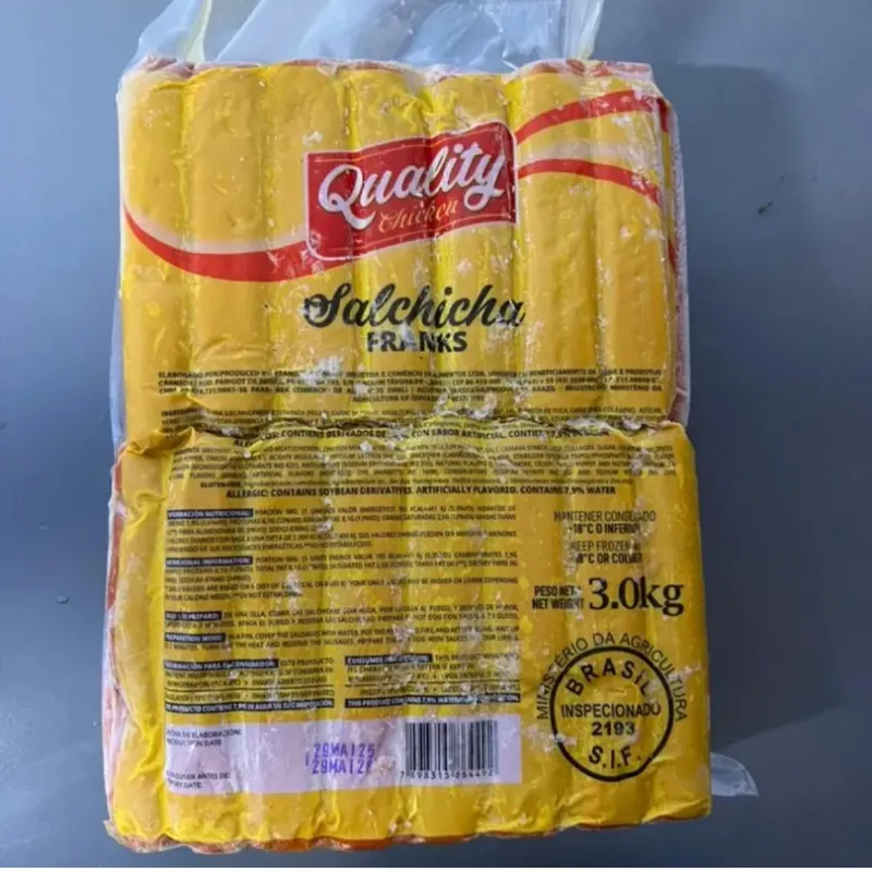 Paquete de salchichas de las grandes 3kg