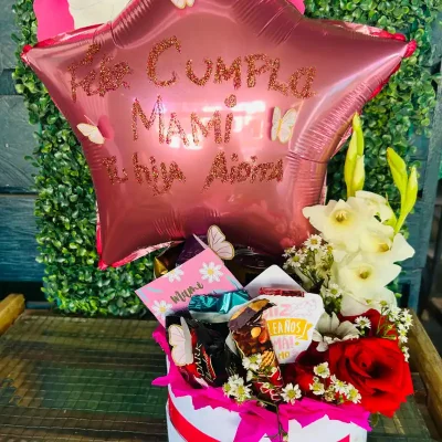 Regalo globo y flores