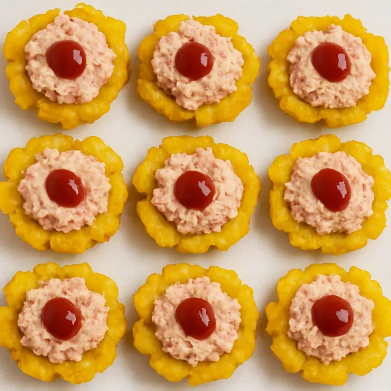 Tostones rellenos de jamon y queso