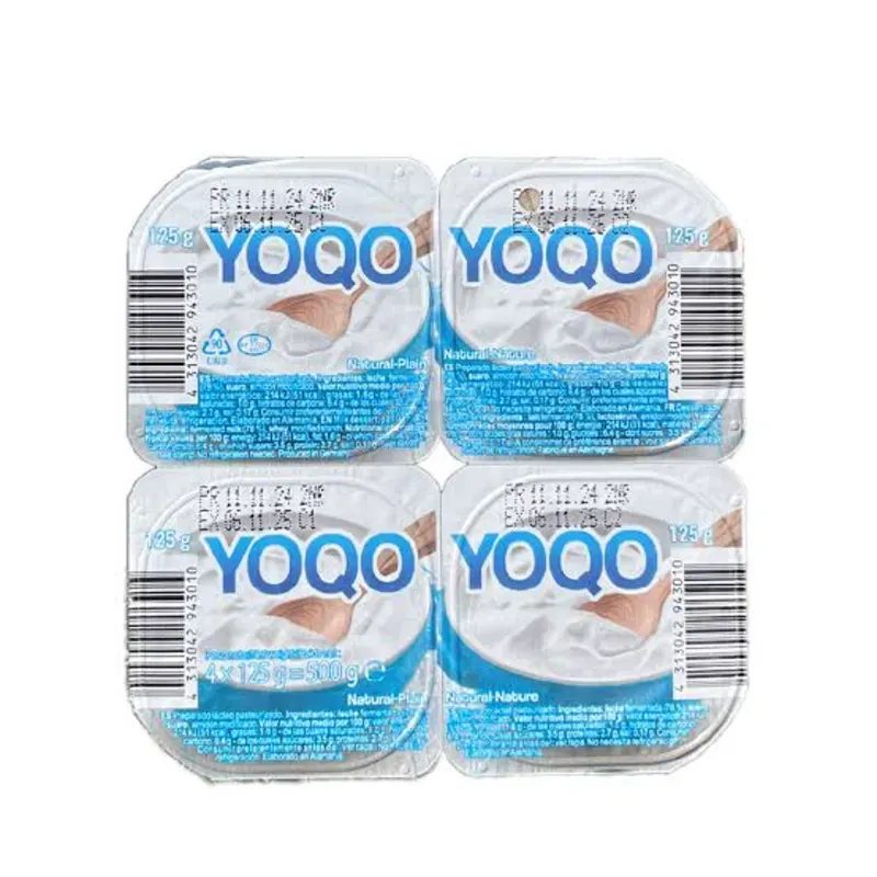 Postre Lácteo YoQo (Yogurt Natural) - Caja de 24 unidades de 125 gramos c/u. *Nuevo Producto Importado
