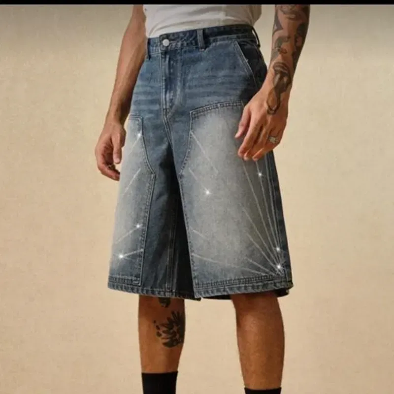 Shorts mezclilla de brillo