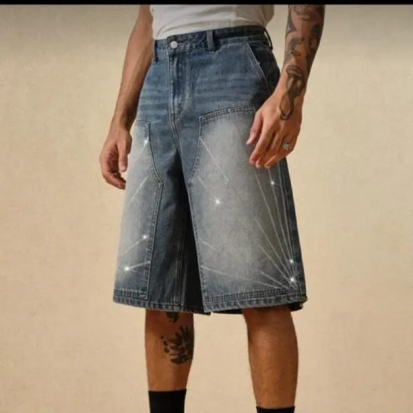 Shorts mezclilla de brillo