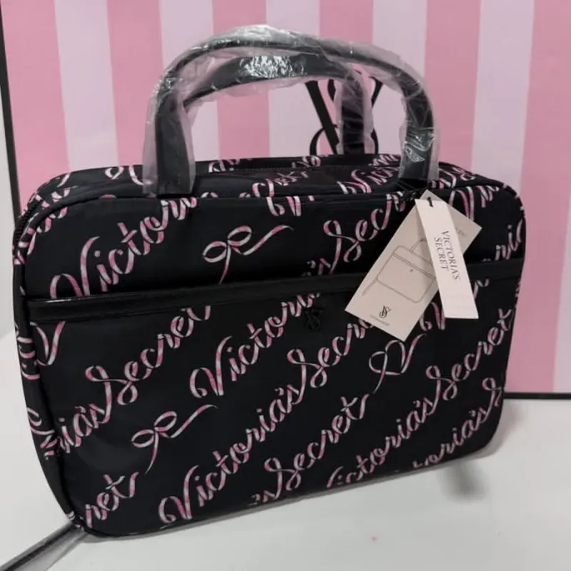 Cosmetiquera Victoria Secret Negra y Rosa