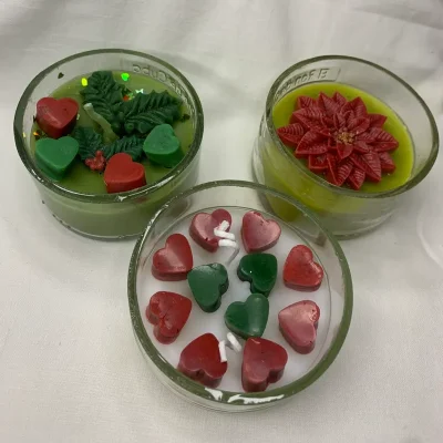 Velas de navidad en frascos ❤️