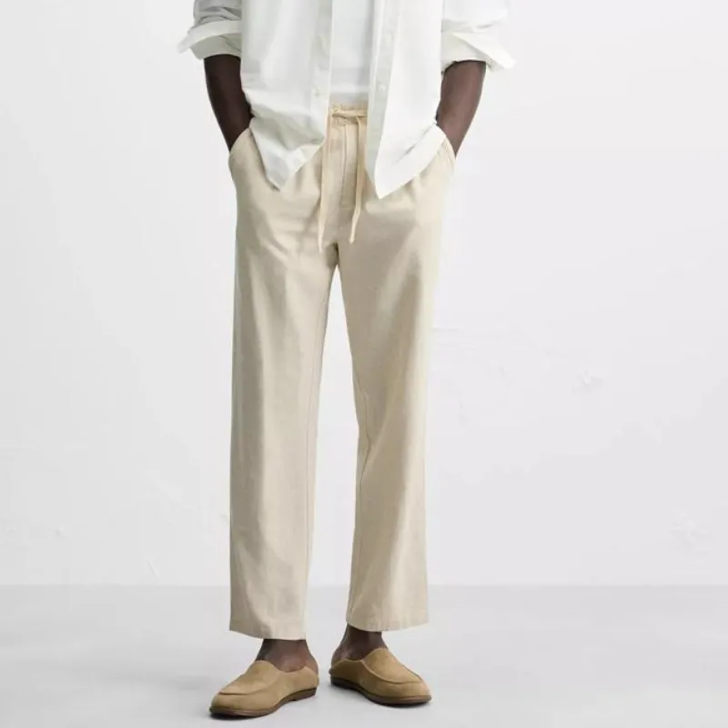 Pantalón ancho arena