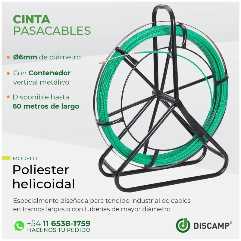 Cinta Pasacable Helicoidal .