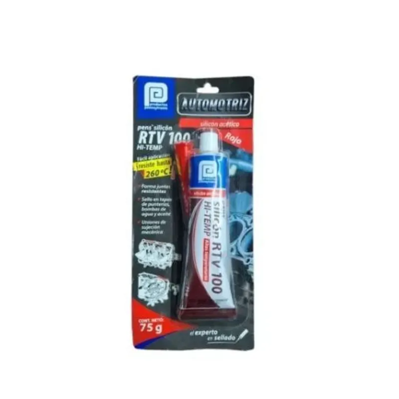 Silicón de temperatura Pens RTV 100 rojo 75g
