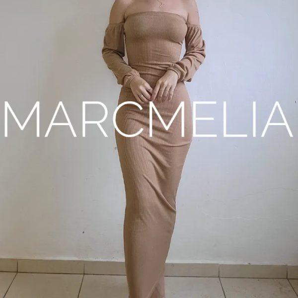 VESTIDO FUNDA CON MANGAS(ENCARGO)