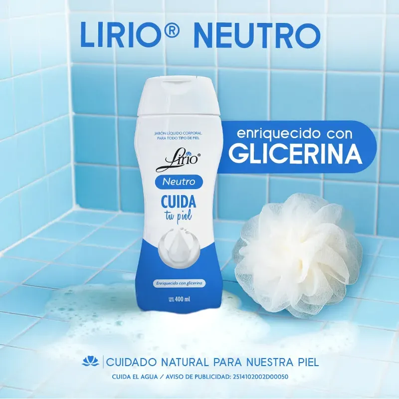 Jabón Líquido Corporal Lirio Neutro de 400 ml
