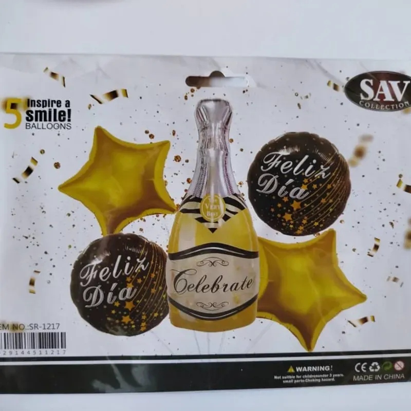 Set de globos de 5 piezas temáticos y de fiesta