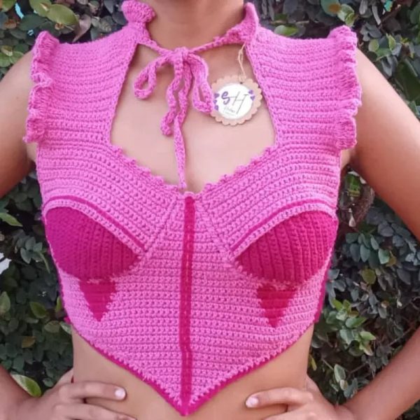 Blusa estilo corsé