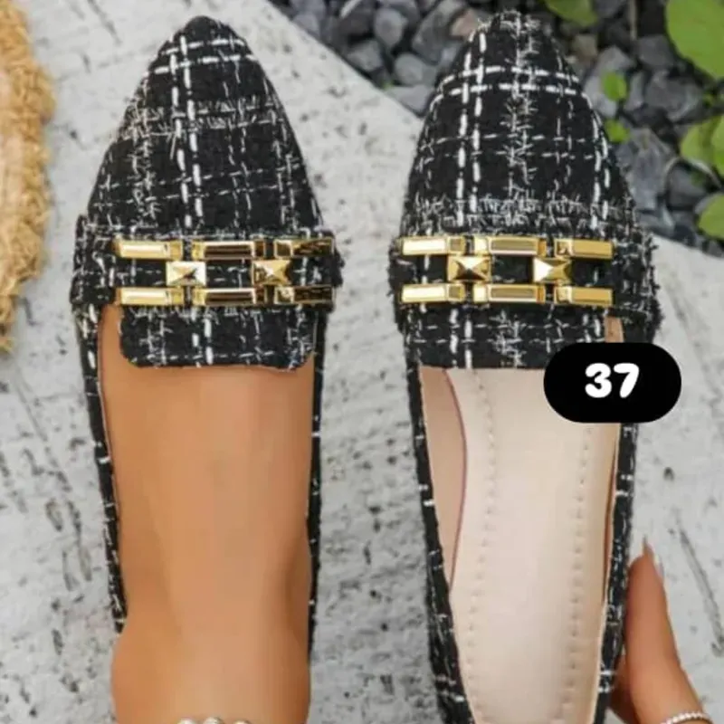 Zapatos planos de mujer de vestir con puntera puntiaguda