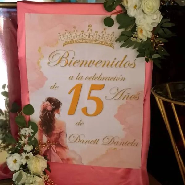 Cartel de bienvenida personalizado