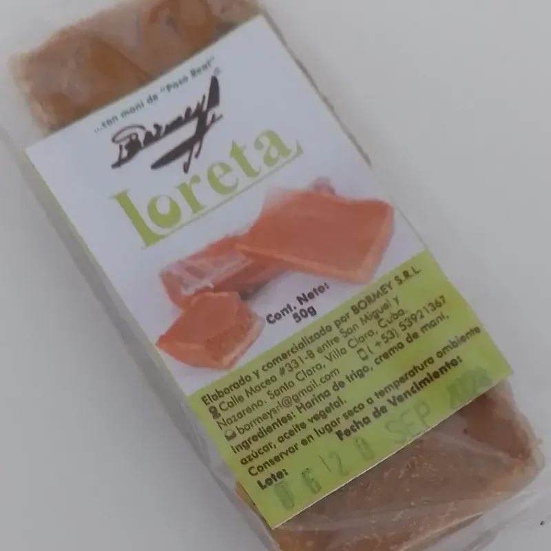 Loretas rellenas de dulce de maní