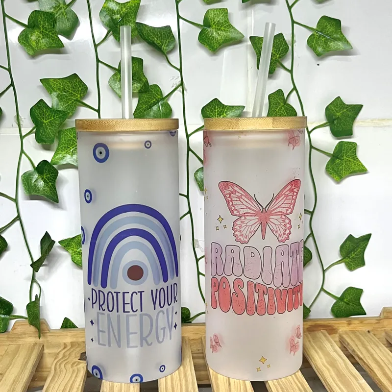 Taza de cristal con tapa de bambú ✨