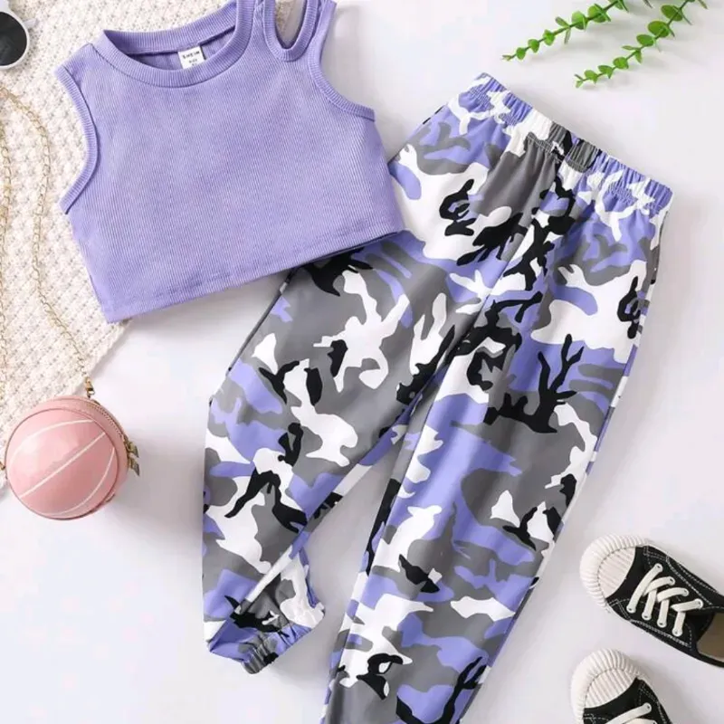  Conjunto de pantalón y top — Malva