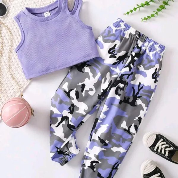  Conjunto de pantalón y top — Malva