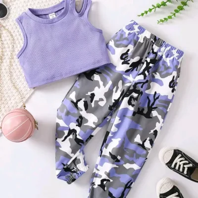  Conjunto de pantalón y top — Malva