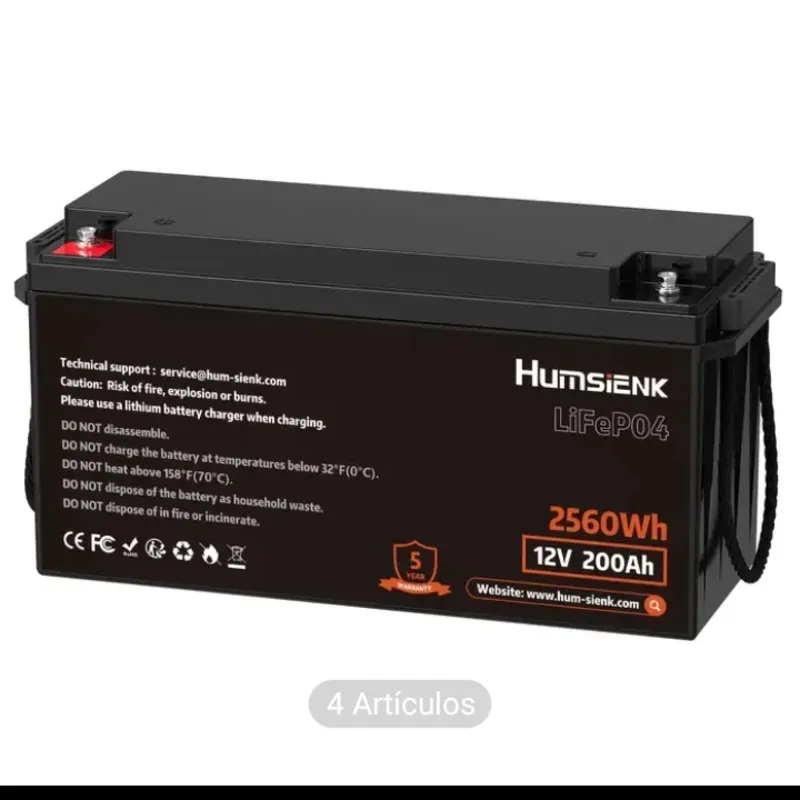Humsienk 12V 200Ah 2560Wh