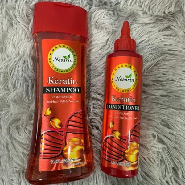 ‍♀️ Set Capilar Profesional con Keratina – Nessrin Fortalece, nutre y reduce la caída desde el primer lavado.