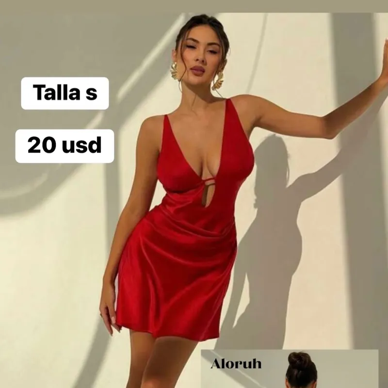 Vestido de satin rojo