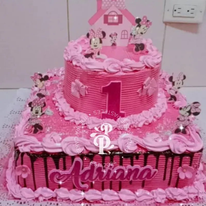 CAKE 2 PISOS CUADRADO - CHOCOLATE