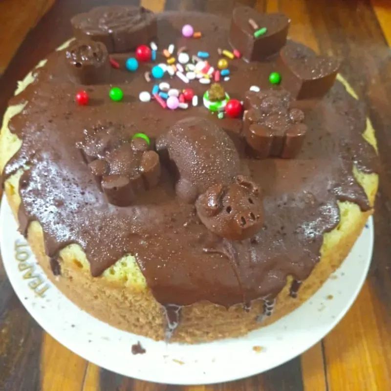 Panetela cubierta de chocolate