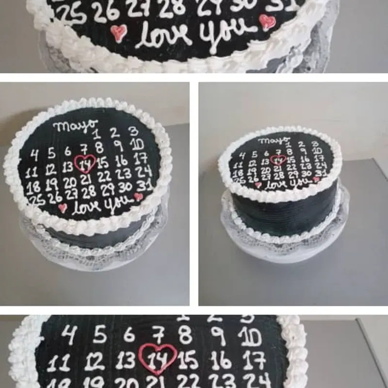 Pastel con calendario