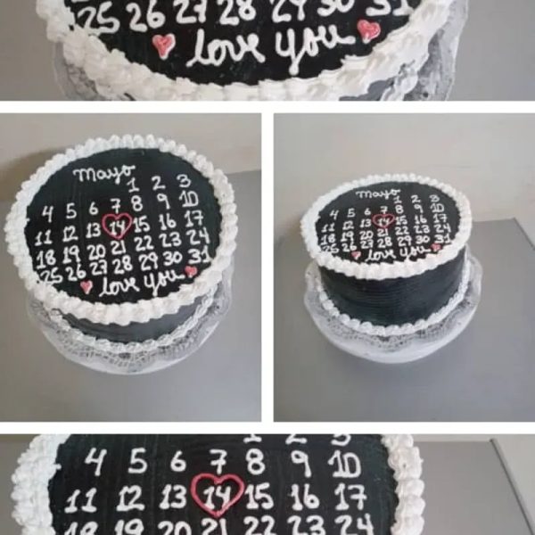 Pastel con calendario