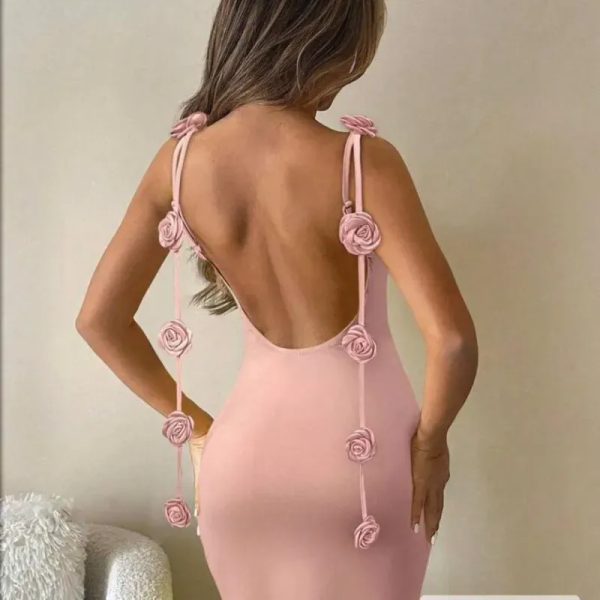 Vestido color rosa de mujer