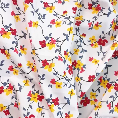 dacron blanco florecitas