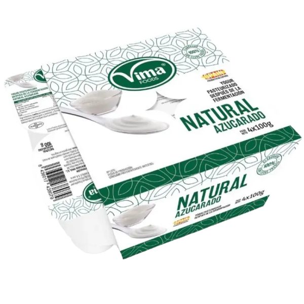 Yogurt natural  y de fresa marca VIMA blíster de 4 uds
