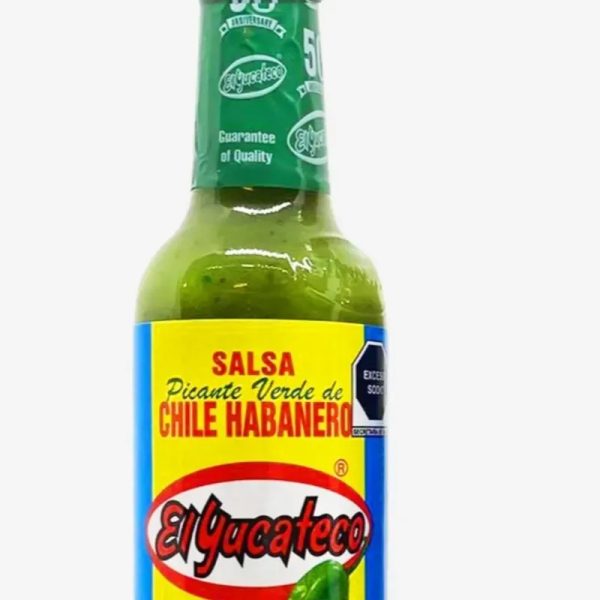 Salsa verde picante de chile habanero