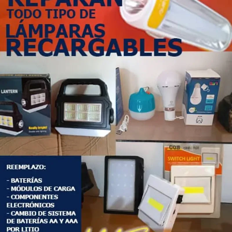 Reparación de lámparas y linternas recargables