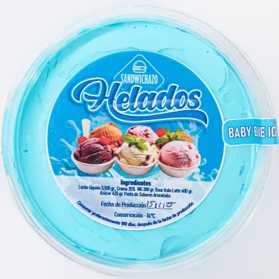 Pote de Helado 16onz Baby Blue