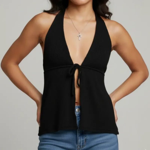 Blusa ajustable de espalda descubierta